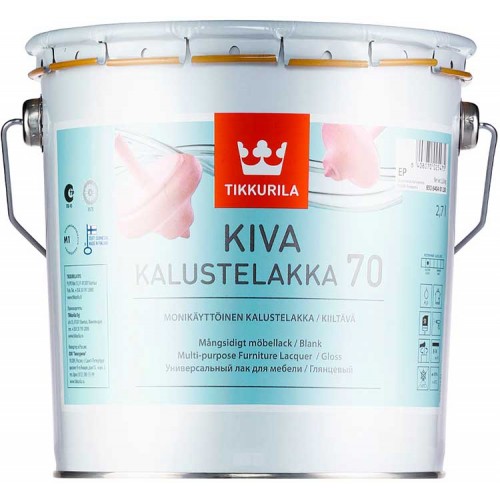 Tikkurila Kiva 70  - глянцевый акрилатный лак для дерева - 2,7л