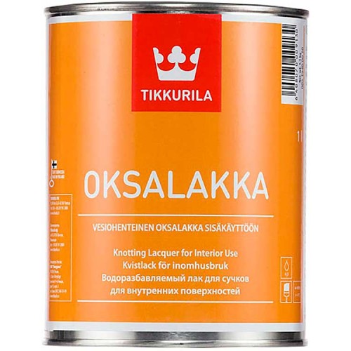 Tikkurila Oksalakka  - лак для обработки сучков - 1,0л.