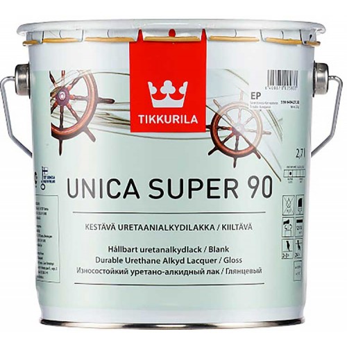 Tikkurila Unica Super  - глянцевый уретано-алкидный лак для дерева - 9л