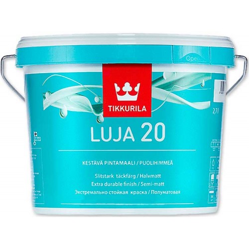 TIKKURILA LUJA 20  - полуматовая краска для влажных помещений - 2,7 л
