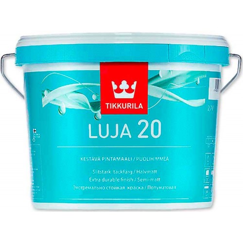 TIKKURILA LUJA 20  - полуматовая краска для влажных помещений - 9,0 л