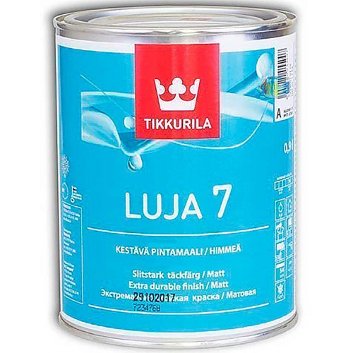 TIKKURILA LUJA 7  - матовая краска для влажных помещений - 0,9л