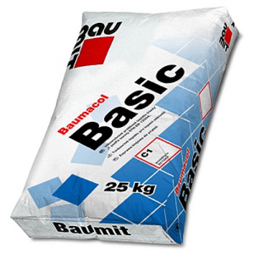 Клей для керамической плитки Baumacol BASIC 25 кг