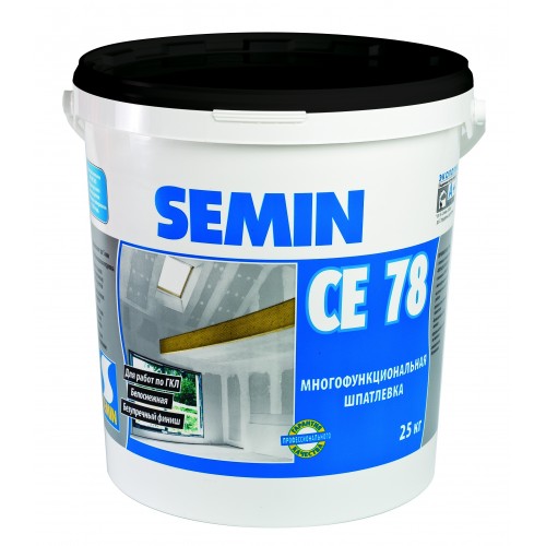 Шпатлёвка SEMIN CE 78 серая крышка 8,0 кг