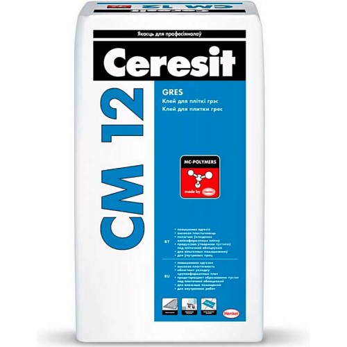 Ceresit CM 12 - клей для плитки грес - 25,0 кг