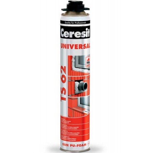 Ceresit TS 62 монтажная, профессиональная пена под пистолет 750 мл.