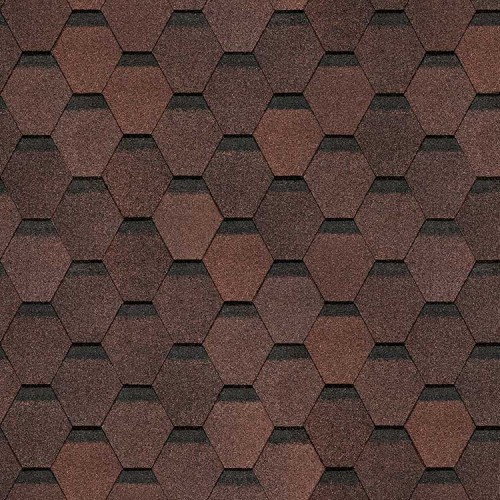 Гибкая черепица Docke PIE EURASIA ШЕСТИГРАННИК Коричневый, м²