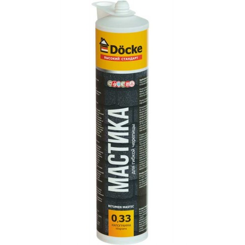 Мастика для гибкой черепицы 0,33 кг (0,29 л) Docke, шт.