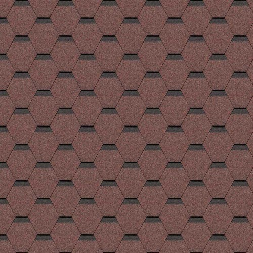 Гибкая черепица Döcke PIE STANDARD СОТА Красный, м²