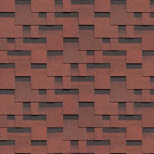 Гибкая черепица Döcke PIE STANDARD ТЕТРИС Красный, м²