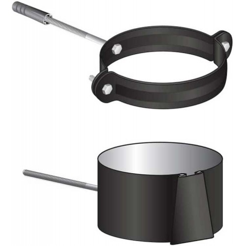 Держатель трубы из оцинкованной стали с полимерным покрытием графит