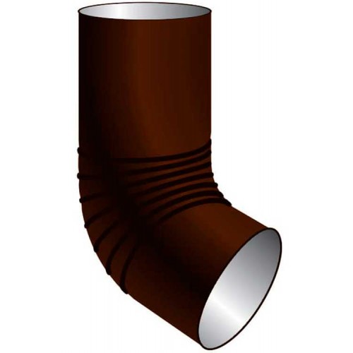 Колено трубы сливное из оцинкованной стали с полимерным покрытием коричневый