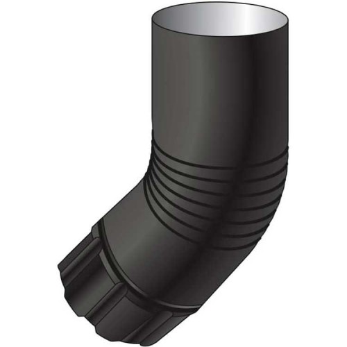 Колено трубы верхнее из оцинкованной стали с полимерным покрытием графит