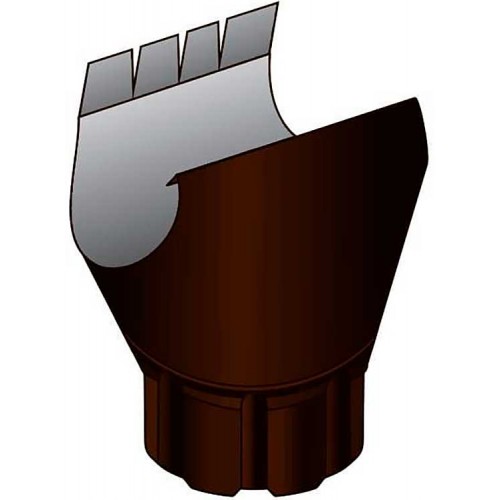 Воронка желоба из оцинкованной стали с полимерным покрытием, графит