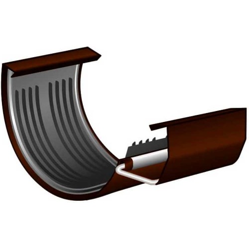 Соединитель желоба из оцинкованной стали с полимерным покрытием коричневый