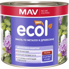 MAV ECOL ПФ-115 - эмаль по металлу и древесине белая матовая - 2,4 л (2,0 кг) 