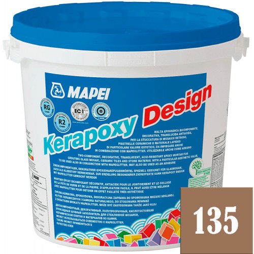 Mapei Kerapoxy Design - кислотостойкая затирка для швов, Золотой песок №135 - 3 кг.