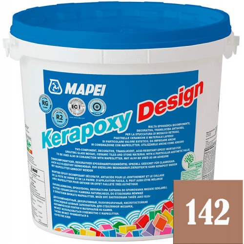 Mapei Kerapoxy Design - кислотостойкая затирка для швов, Коричневая №142 - 3 кг.