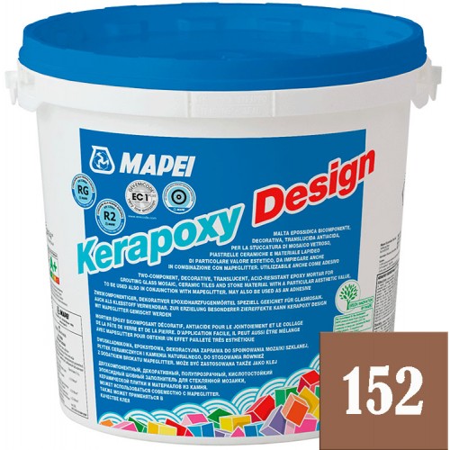 Mapei Kerapoxy Design - кислотостойкая затирка для швов, Лакрица №152 - 3 кг.