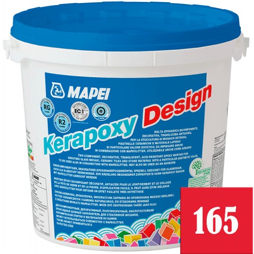 Mapei Kerapoxy Design - кислотостойкая затирка для швов, Красная Вишня №165 - 3 кг.
