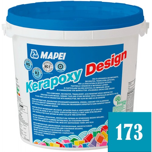 Mapei Kerapoxy Design - кислотостойкая затирка для швов, Синий Океан №173 - 3 кг.