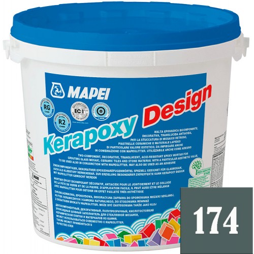 Mapei Kerapoxy Design - кислотостойкая затирка для швов, Торнадо №174 - 3 кг.
