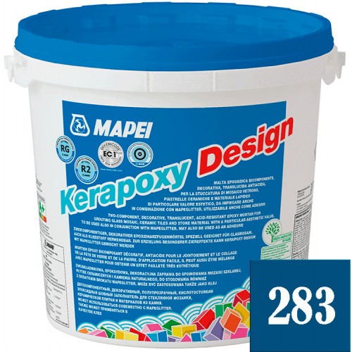 Mapei Kerapoxy Design - кислотостойкая затирка для швов, Блюмарин №283 - 3 кг.