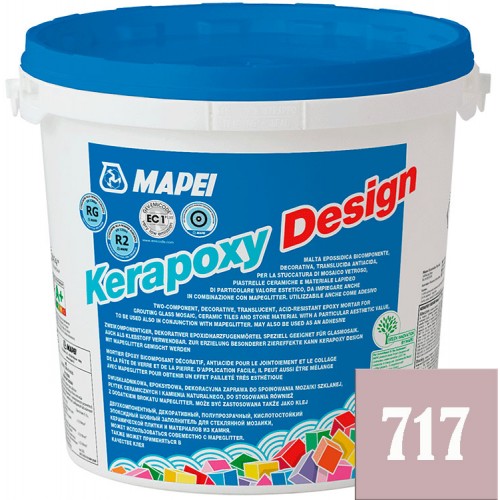 Mapei Kerapoxy Design - кислотостойкая затирка для швов, Сиреневая №717 - 3 кг.