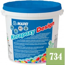 Mapei Kerapoxy Design - кислотостойкая затирка для швов, Глянцевая зеленая №734 - 3 кг.