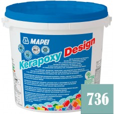 Mapei Kerapoxy Design - кислотостойкая затирка для швов, Небесная глазурь №736 - 3 кг.