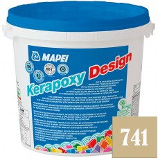 Mapei Kerapoxy Design - кислотостойкая затирка для швов, Глянцевая песочная №741 - 3 кг.