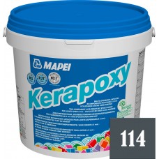 Mapei Kerapoxy - кислотостойкая эпоксидная фуга-клей, Антрацит №114 - 10 кг.