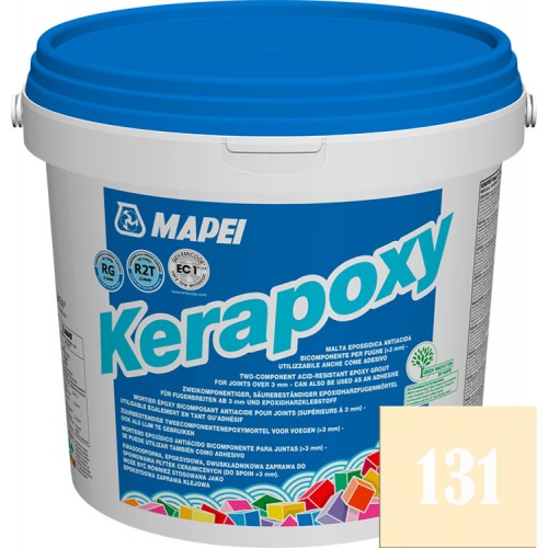 Mapei Kerapoxy - кислотостойкая эпоксидная фуга-клей, Ваниль №131 - 10 кг.