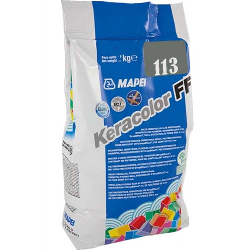 Mapei Keracolor FF - шовный заполнитель на цементной основе, темно-серый №113 - 2 кг.