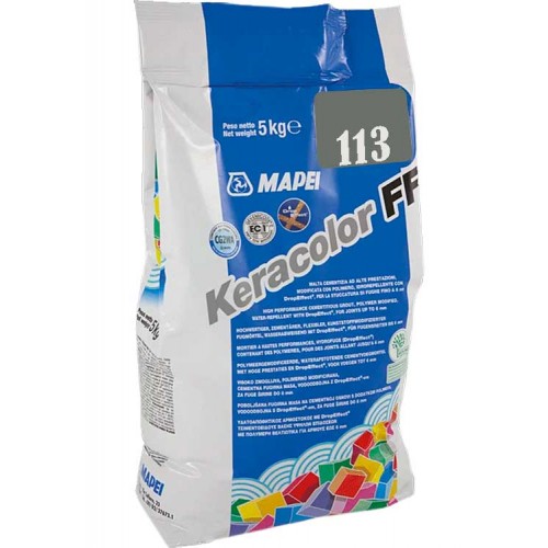 Mapei Keracolor FF - шовный заполнитель на цементной основе, темно-серый №113 - 5 кг.