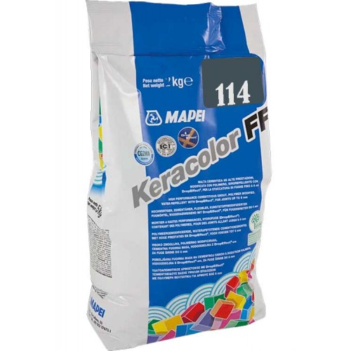 Mapei Keracolor FF - шовный заполнитель на цементной основе, антрацит №114 - 2 кг.