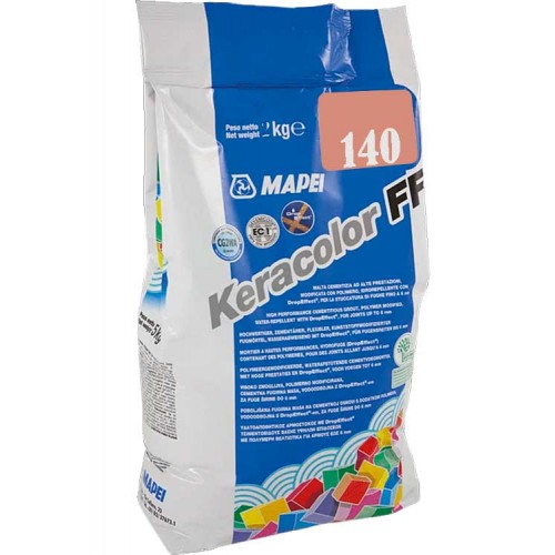Mapei Keracolor FF - шовный заполнитель на цементной основе, красный коралл №140 - 2 кг.