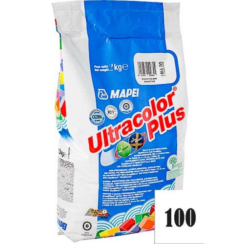 MAPEI Ultracolor plus - затирка для плиточных швов, белая №100 - 2 кг.