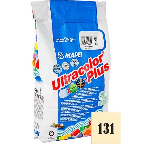 MAPEI Ultracolor plus - затирка для плиточных швов, ваниль №131 - 2 кг.