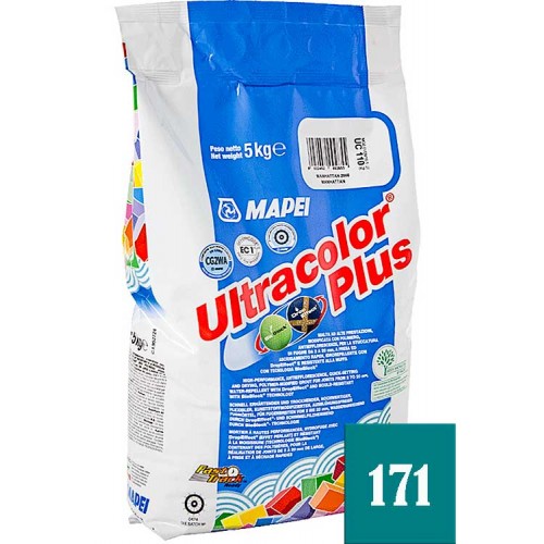 MAPEI Ultracolor plus - затирка для плиточных швов, бирюзовая №171 - 5 кг.