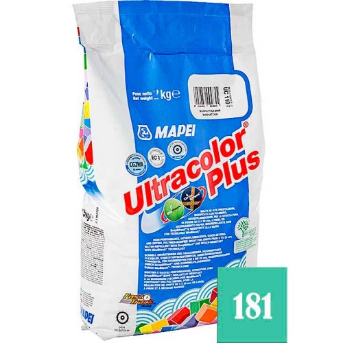 MAPEI Ultracolor plus - затирка для плиточных швов, нефрит №181 - 2 кг.
