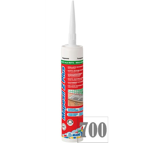 Mapei Mapesil Z Plus - противоплесневый силиконовый герметик, Прозрачный - 280 мл.