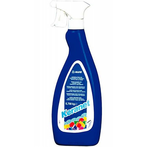 Mapei Keranet Liquido - кислотосодержащее средство для очистки цементных загрязнений, спрей - 0,75 кг.