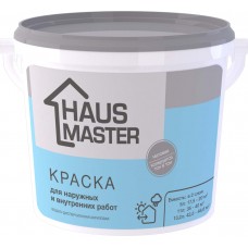 Краска HAUS MASTER  для наружных и внутренних работ - 5л (7,0 кг)