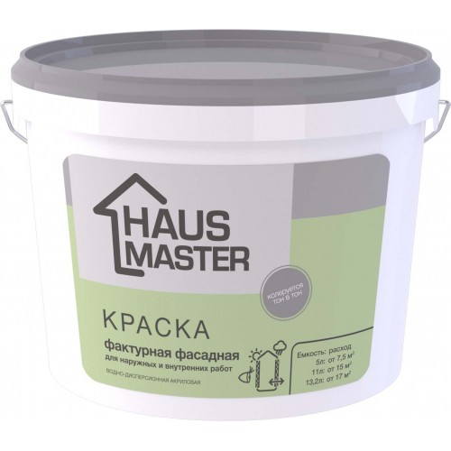 Краска HAUS MASTER фактурная для наружных и внутренних работ - 11л (15,0 кг)