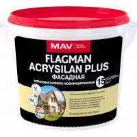 MAV FLAGMAN ACRYSILAN PLUS - силиконовая акрилатная фасадная краска - 13,2л (17,0 кг)