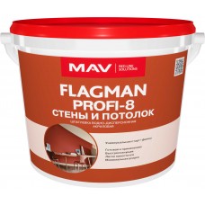 MAV FLAGMAN PROFI-8 - универсальная полимерная шпатлевка - 11л (16,0 кг)