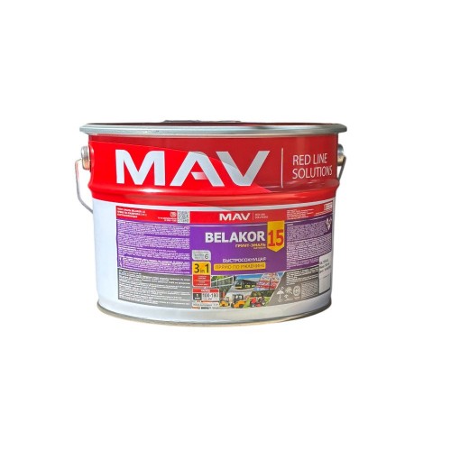 MAV Belakor 15 - грунт-эмаль 3в1 RAL 6029 (майская зелень) - 10л (10,0 кг)