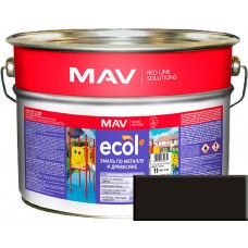MAV ECOL ПФ-115 - эмаль по металлу и древесине, Черная - 20,0 л (20,0 кг) 