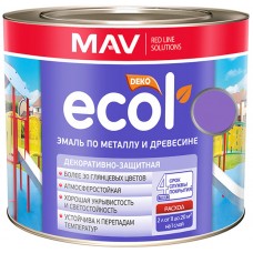 MAV ECOL ПФ-115 - эмаль по металлу и древесине, Фиолетовая - 1,0 л (0,9 кг) 